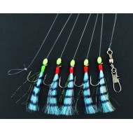 Bas de ligne Train de plumes D'RIG 3 DAIWA Couleur Bleue Maquereau