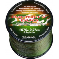 FIL Nylon Bicolore Daiwa INFINITY DUO CAMO Pêche Carpe