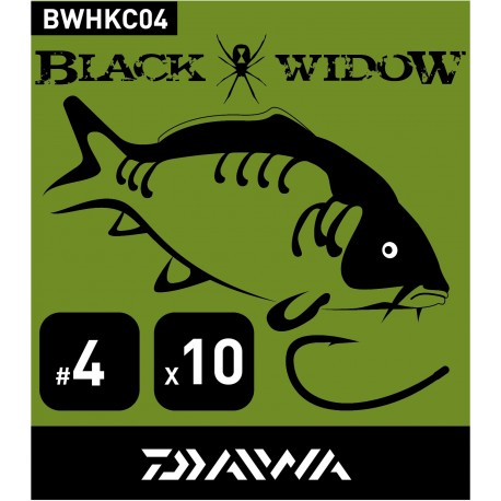 Hameçons DAIWA BLACK WIDOW CARPE pour pêche carpe