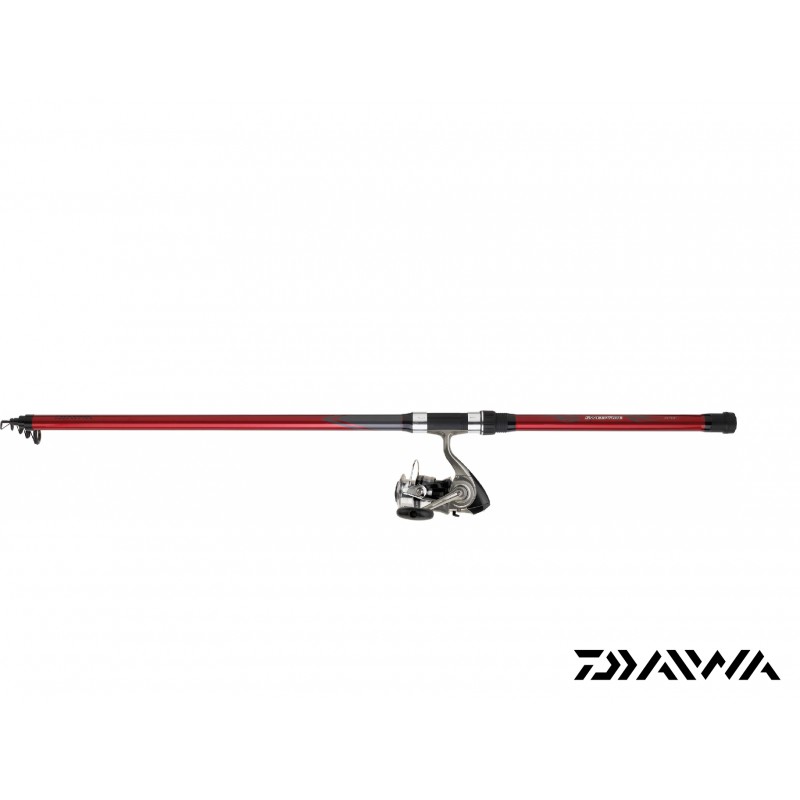 SET TELESCOPIQUE TELE TRUITE / PIKE / ZANDER DAIWA - Canne DAIWA SWEEPFIRE  et Moulinet DAIWA DF