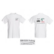 T-SHIRT BREIZH FISHING BLANC